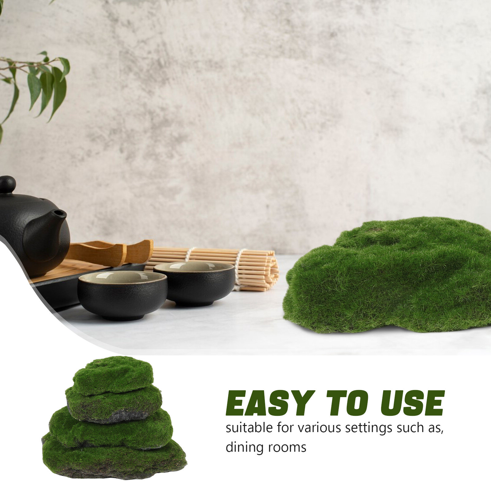 4Pcs Decorative Faux Moss Ston - Aquarium Moss ulasan dan harga