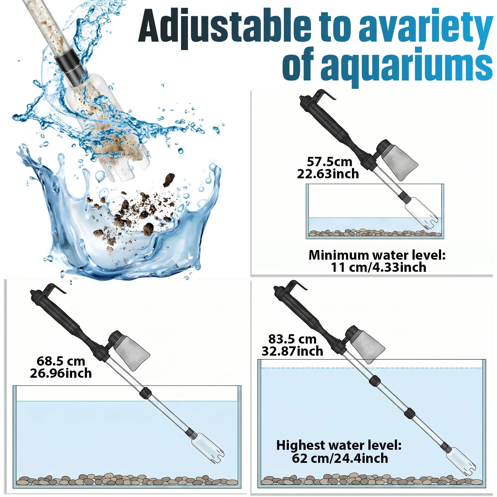 Aquarium Vacuum Gravel Cleaner - Planted Aquarium Cleaning ulasan dan harga