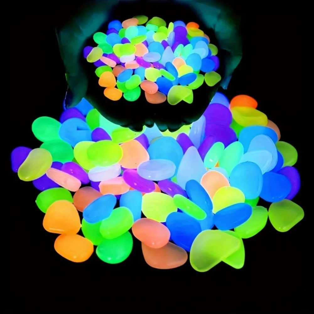 100pcs Glow In The Dark Pebble - Plant Aquarium Pot ulasan dan harga