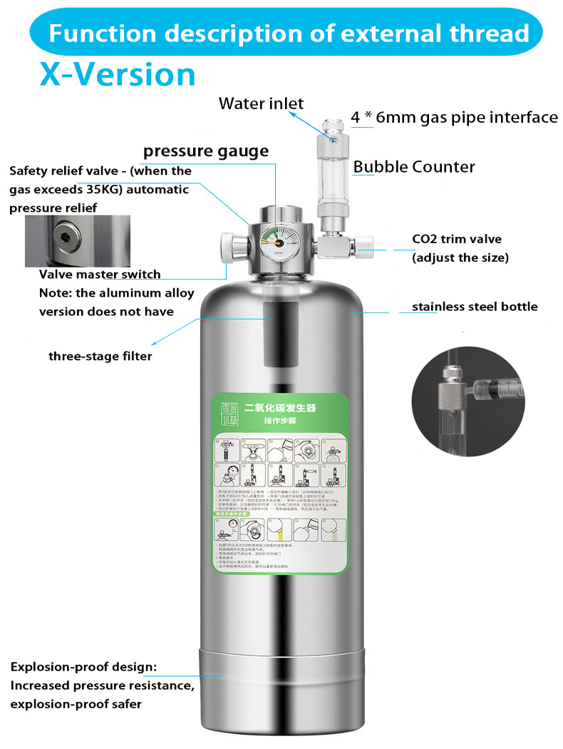 5L Aquarium CO2 Generator CO2  - Aquarium Liquid Carbon ulasan dan harga