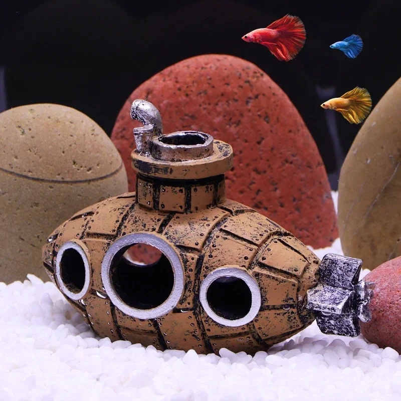Resin Submarine Ornaments Aqua - Aquarium Plants Live ulasan dan harga
