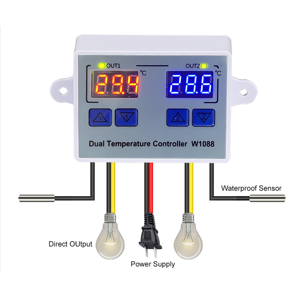 W1088 Dual LED Digital Tempera - Aquarium Plant Holder ulasan dan harga